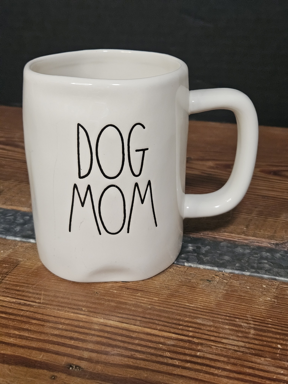 Rae Dunn Dog Mom Ceramic Mug - White